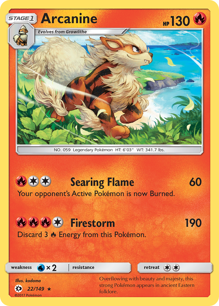 Arcanine (22/149) [Sun & Moon: Base Set] | Gam3 Escape