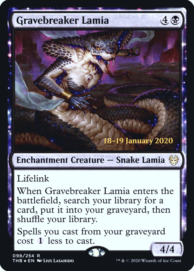 Gravebreaker Lamia [Theros Beyond Death Prerelease Promos] | Gam3 Escape