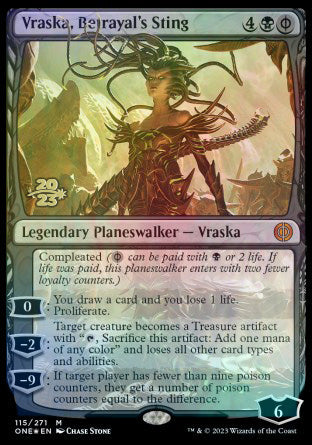 Vraska, Betrayal's Sting [Phyrexia: All Will Be One Prerelease Promos] | Gam3 Escape