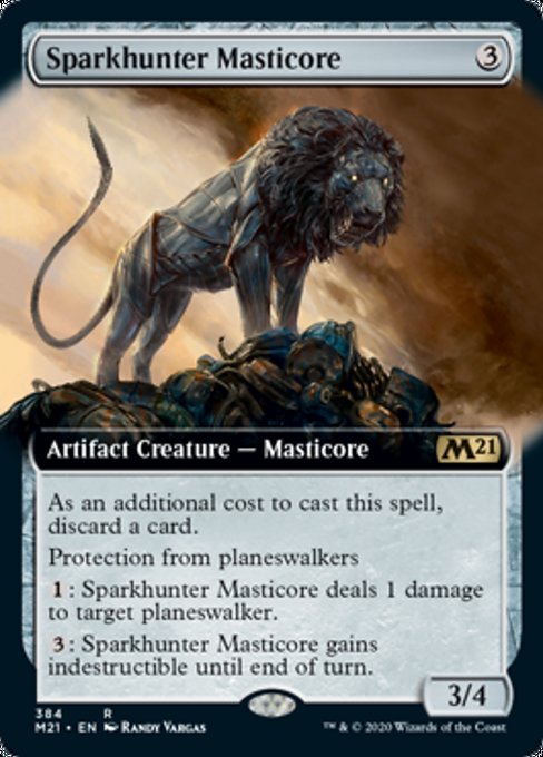 Sparkhunter Masticore (Extended Art) [Core Set 2021] | Gam3 Escape