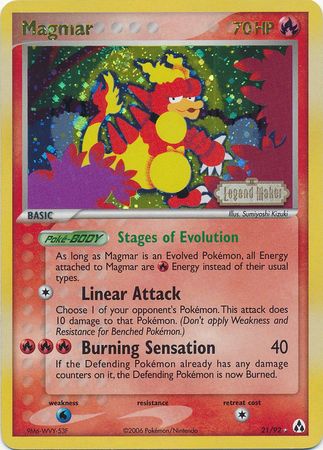 Magmar (21/92) (Stamped) [EX: Legend Maker] | Gam3 Escape