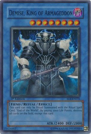 Demise, King of Armageddon [SOI-EN035] Super Rare | Gam3 Escape