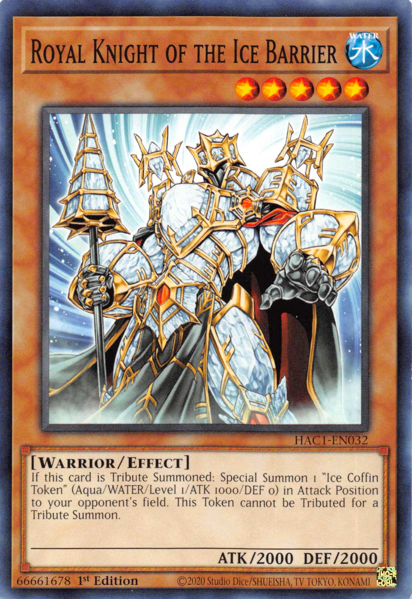 Royal Knight of the Ice Barrier (Duel Terminal) [HAC1-EN032] Parallel Rare | Gam3 Escape