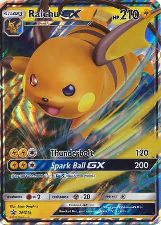 Raichu GX (SM213) (Jumbo Card) [Sun & Moon: Black Star Promos] | Gam3 Escape