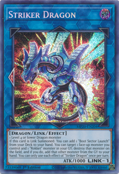 Striker Dragon [MP20-EN204] Prismatic Secret Rare | Gam3 Escape