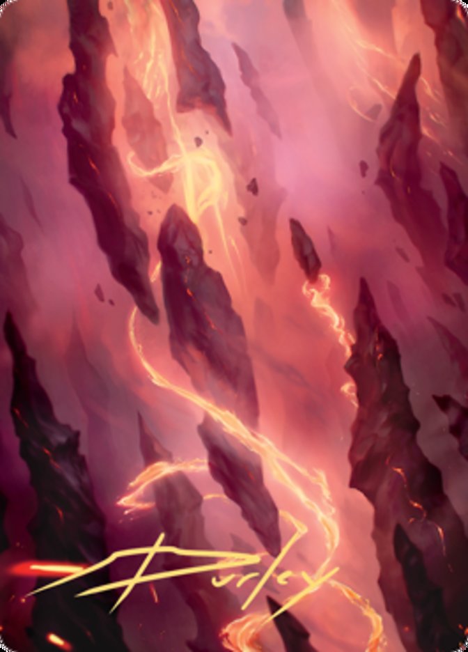 Mountain 1 Art Card (Gold-Stamped Signature) [Zendikar Rising Art Series] | Gam3 Escape