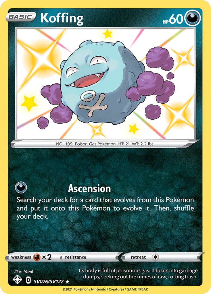 Koffing (SV076/SV122) [Sword & Shield: Shining Fates] | Gam3 Escape