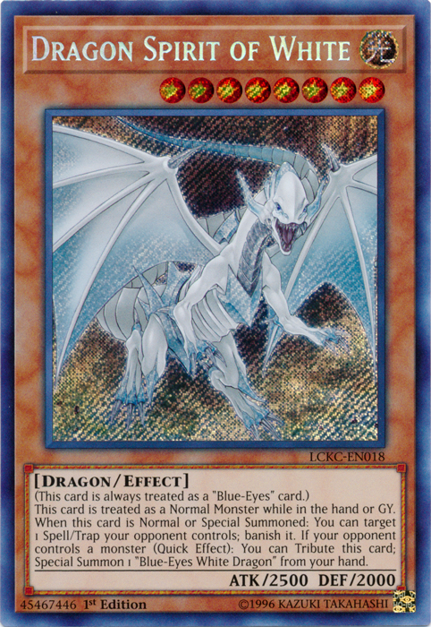 Dragon Spirit of White [LCKC-EN018] Secret Rare | Gam3 Escape