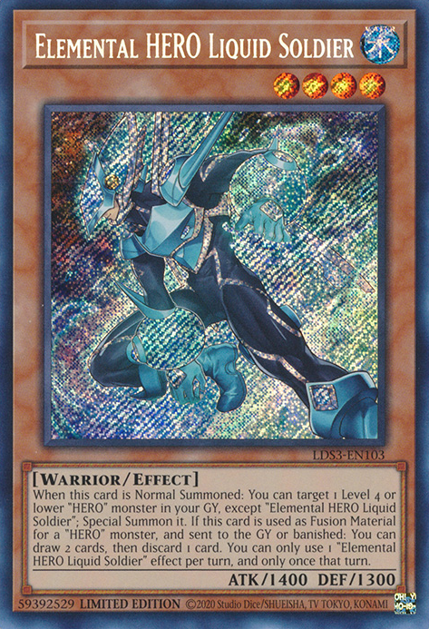 Elemental HERO Liquid Soldier [LDS3-EN103] Secret Rare | Gam3 Escape