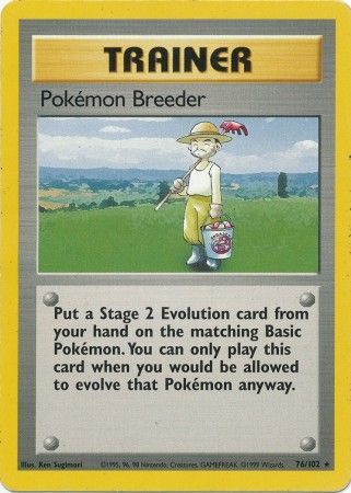 Pokemon Breeder (76/102) [Base Set Unlimited] | Gam3 Escape