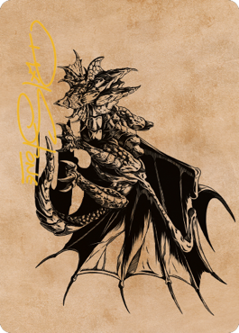 Ancient Copper Dragon Art Card (52) (Gold-Stamped Signature) [Commander Legends: Battle for Baldur's Gate Art Series] | Gam3 Escape