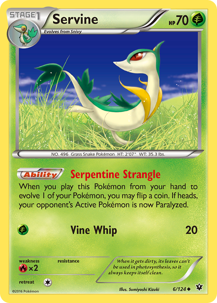 Servine (6/124) [XY: Fates Collide] | Gam3 Escape