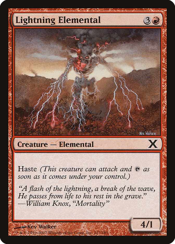 Lightning Elemental [Tenth Edition] | Gam3 Escape