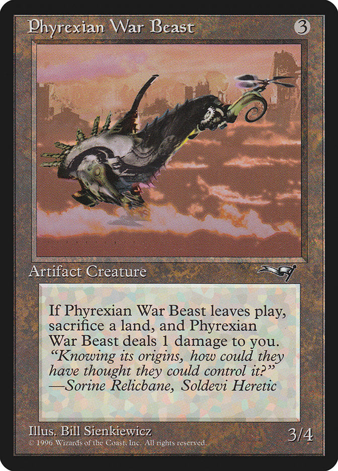 Phyrexian War Beast (Signature on Left) [Alliances] | Gam3 Escape