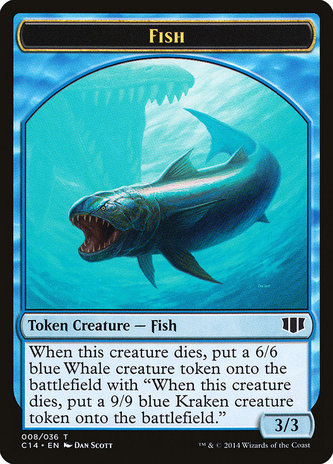 Fish // Zombie (011/036) Double-sided Token [Commander 2014 Tokens] | Gam3 Escape