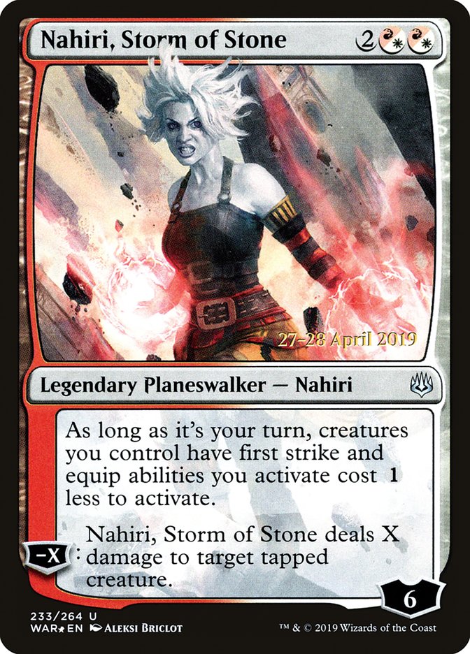 Nahiri, Storm of Stone  [War of the Spark Prerelease Promos] | Gam3 Escape
