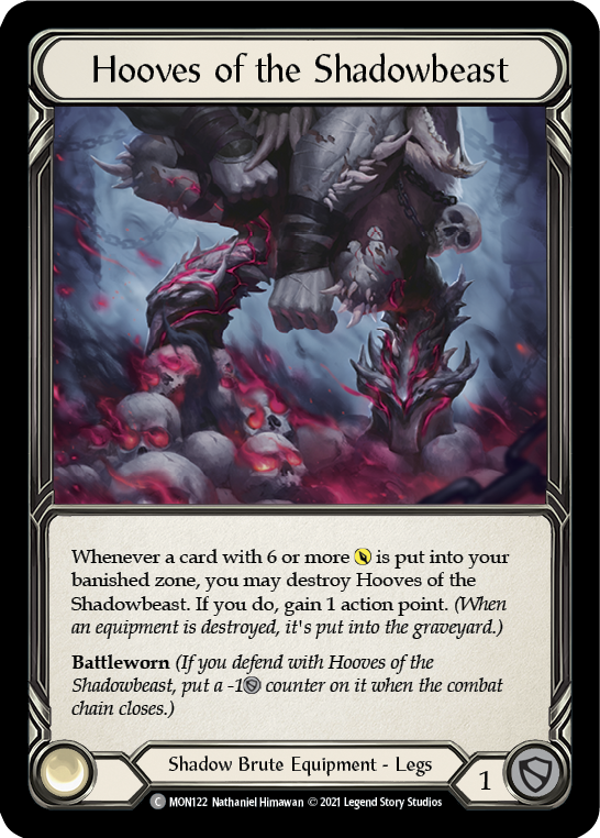 Hooves of the Shadowbeast (Cold Foil) [MON122-CF] 1st Edition Cold Foil | Gam3 Escape