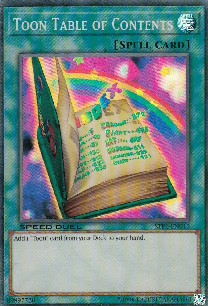 Toon Table of Contents [STP1-EN012] Super Rare | Gam3 Escape
