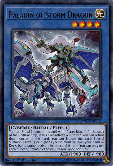 Paladin of Storm Dragon [CYHO-EN031] Rare | Gam3 Escape