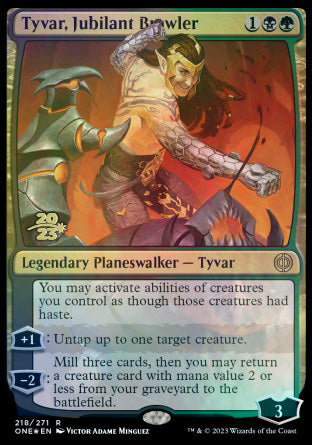 Tyvar, Jubilant Brawler [Phyrexia: All Will Be One Prerelease Promos] | Gam3 Escape