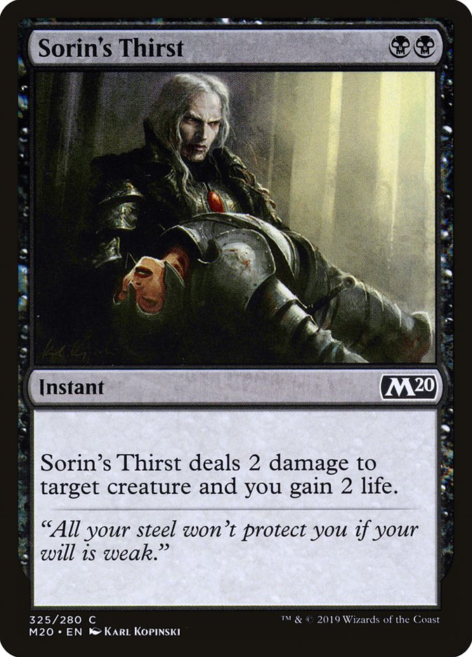 Sorin's Thirst [Core Set 2020] | Gam3 Escape