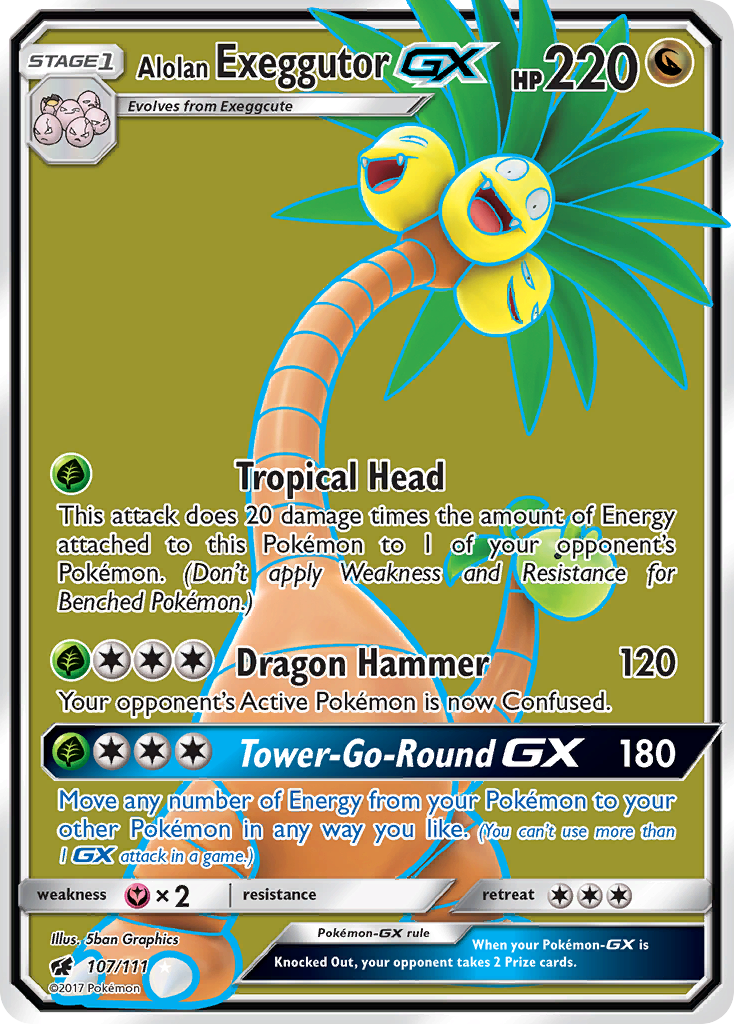 Alolan Exeggutor GX (107/111) [Sun & Moon: Crimson Invasion] | Gam3 Escape