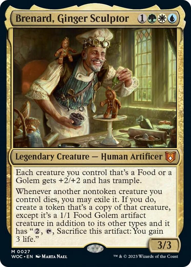 Brenard, Ginger Sculptor [Wilds of Eldraine Commander] | Gam3 Escape