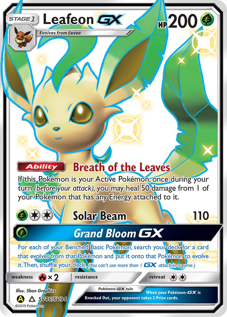 Leafeon GX (SV46/SV94) [Sun & Moon: Hidden Fates - Shiny Vault] | Gam3 Escape