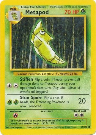 Metapod (54/102) [Base Set Unlimited] | Gam3 Escape