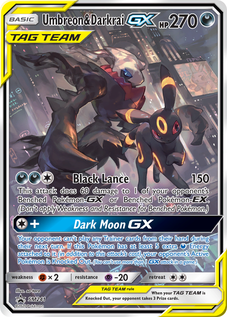 Umbreon & Darkrai GX (SM241) (Jumbo Card) [Sun & Moon: Black Star Promos] | Gam3 Escape