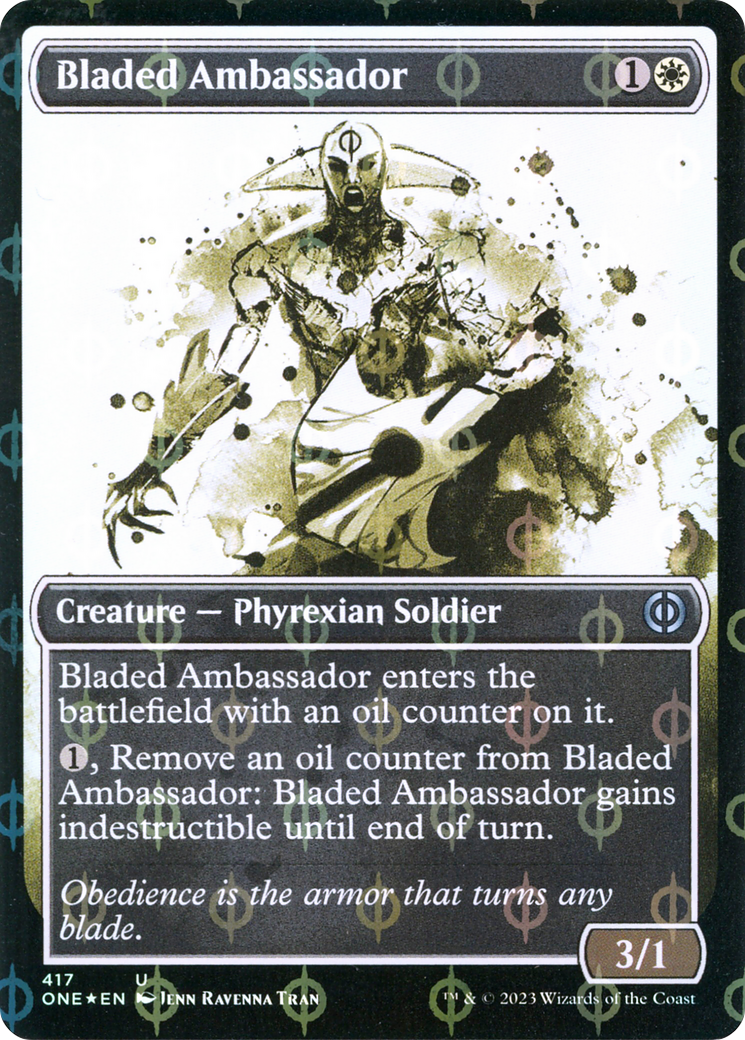 Bladed Ambassador (Showcase Ichor Step-and-Compleat Foil) [Phyrexia: All Will Be One] | Gam3 Escape