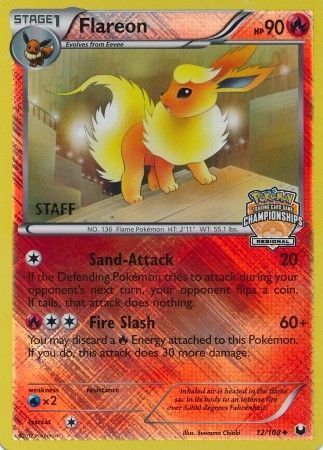 Flareon (12/108) (Regional Championship 2013 Promo Staff) [Black & White: Dark Explorers] | Gam3 Escape