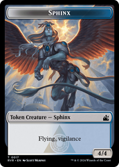 Bird // Sphinx Double-Sided Token [Ravnica Remastered Tokens] | Gam3 Escape