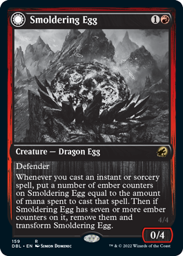 Smoldering Egg // Ashmouth Dragon [Innistrad: Double Feature] | Gam3 Escape