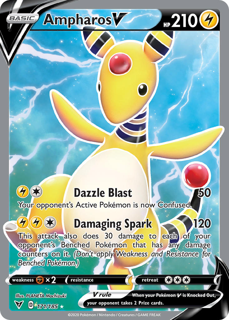 Ampharos V (171/185) [Sword & Shield: Vivid Voltage] | Gam3 Escape