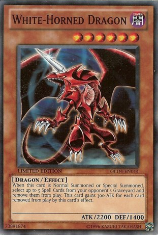 White-Horned Dragon [GLD4-EN014] Common | Gam3 Escape