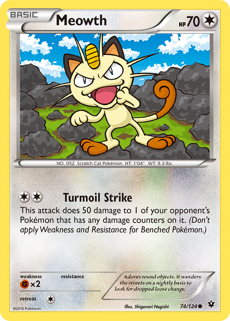 Meowth (74/124) [XY: Fates Collide] | Gam3 Escape