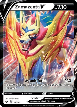 Zamazenta V (139/202) (Jumbo Card) [Sword & Shield: Base Set] | Gam3 Escape