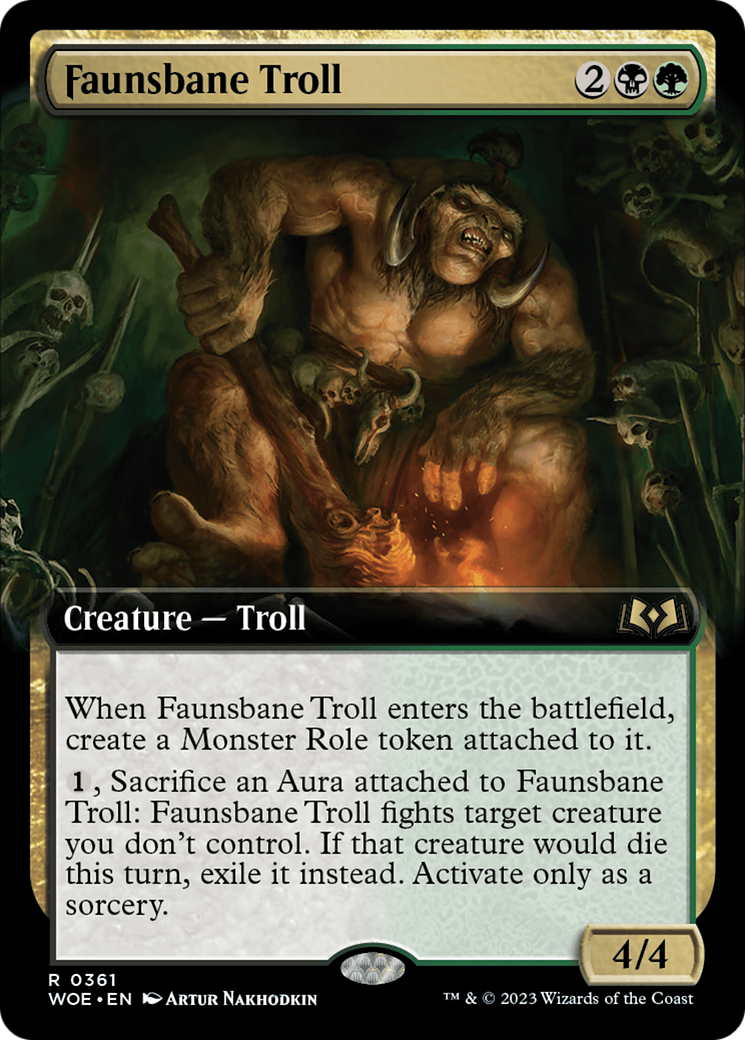 Faunsbane Troll (Extended Art) [Wilds of Eldraine] | Gam3 Escape