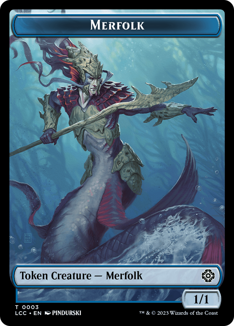 Frog Lizard // Merfolk (0003) Double-Sided Token [The Lost Caverns of Ixalan Commander Tokens] | Gam3 Escape