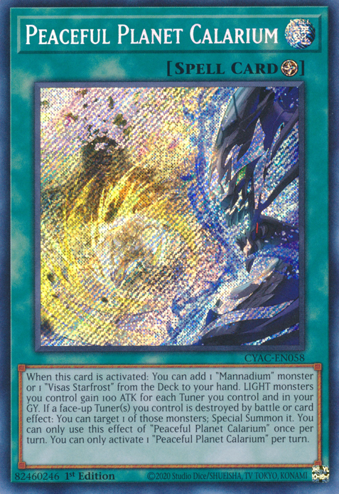 Peaceful Planet Calarium [CYAC-EN058] Secret Rare | Gam3 Escape