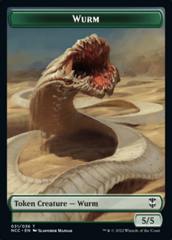 Elf Warrior // Wurm Double-sided Token [Streets of New Capenna Commander Tokens] | Gam3 Escape