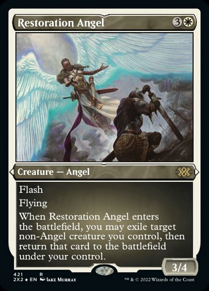 Restoration Angel (Foil Etched) [Double Masters 2022] | Gam3 Escape