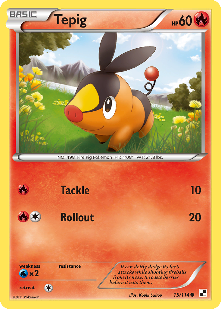 Tepig (15/114) [Black & White: Base Set] | Gam3 Escape