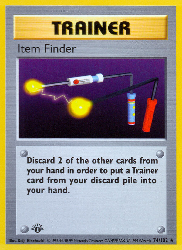Item Finder (74/102) (Shadowless) [Base Set 1st Edition] | Gam3 Escape