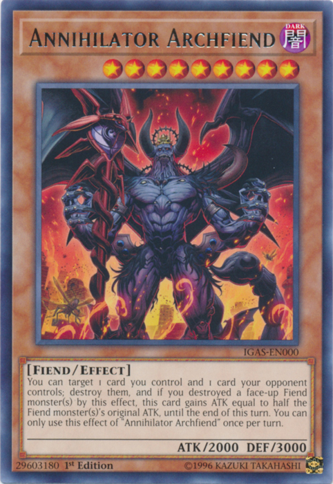 Annihilator Archfiend [IGAS-EN000] Rare | Gam3 Escape