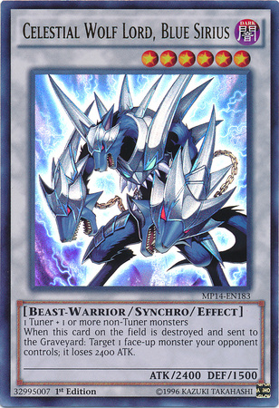 Celestial Wolf Lord, Blue Sirius [MP14-EN183] Ultra Rare | Gam3 Escape