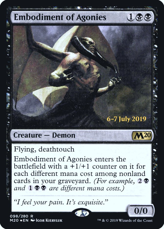 Embodiment of Agonies  [Core Set 2020 Prerelease Promos] | Gam3 Escape