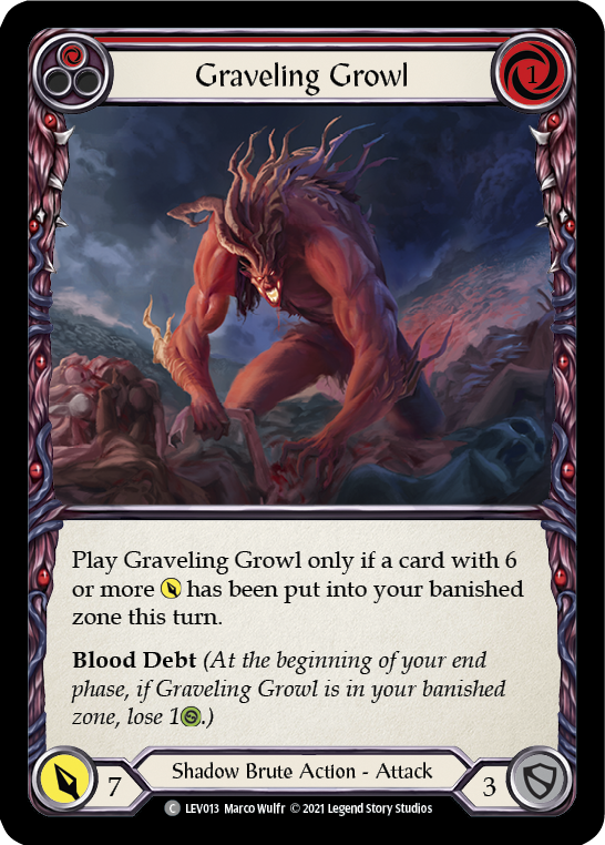 Graveling Growl (Red) [LEV013] (Monarch Levia Blitz Deck) | Gam3 Escape