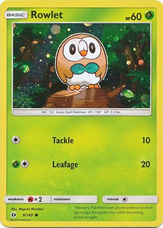 Rowlet (9/149) (Cosmos Holo) [Sun & Moon: Base Set] | Gam3 Escape